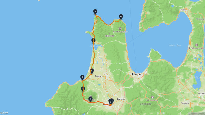 弘前市〜今別町 ハイキングルート