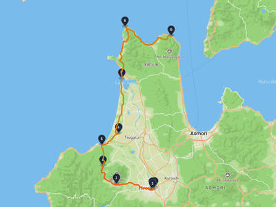 弘前市 → 今別町
