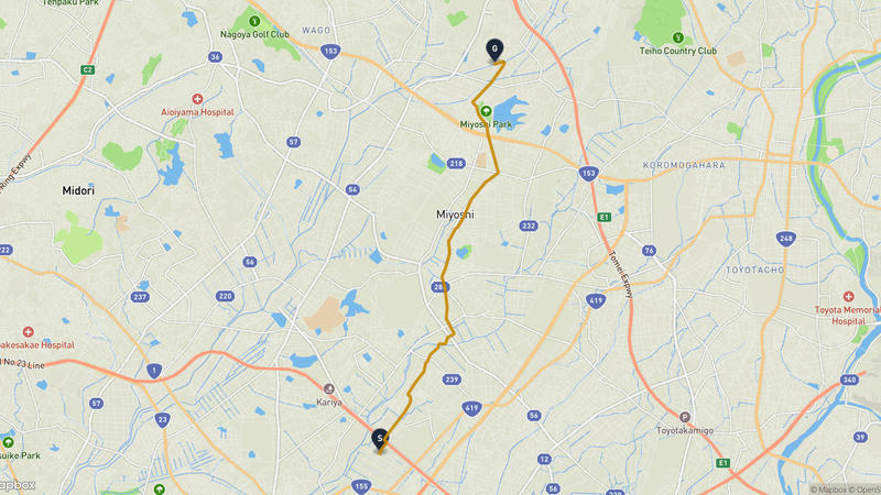 豊田市至みよし市 登山路線
