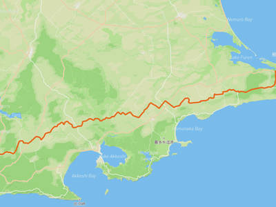 釧路市 → 根室市