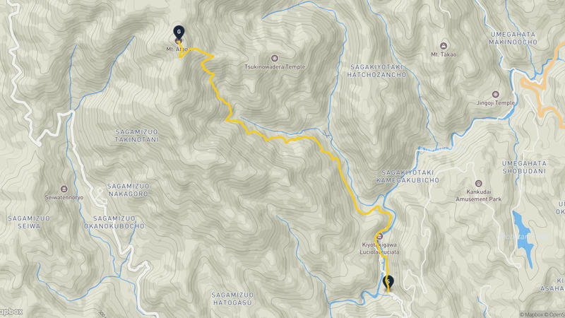 清滝川〜愛宕山 ハイキングルート