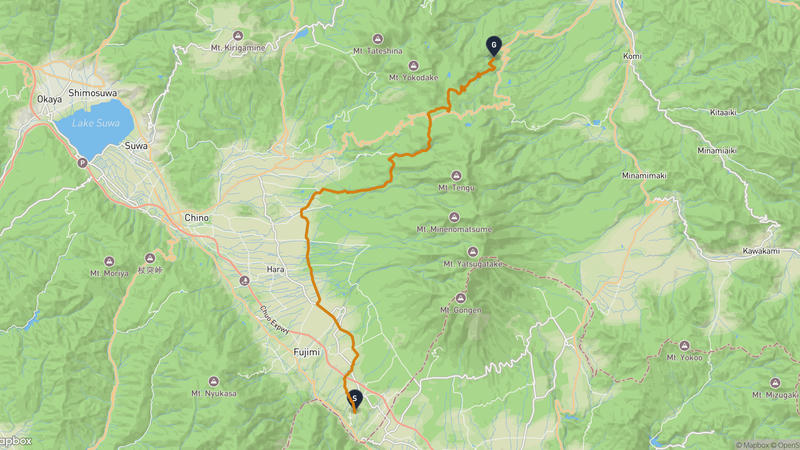 富士見町至佐久穂町 登山路線