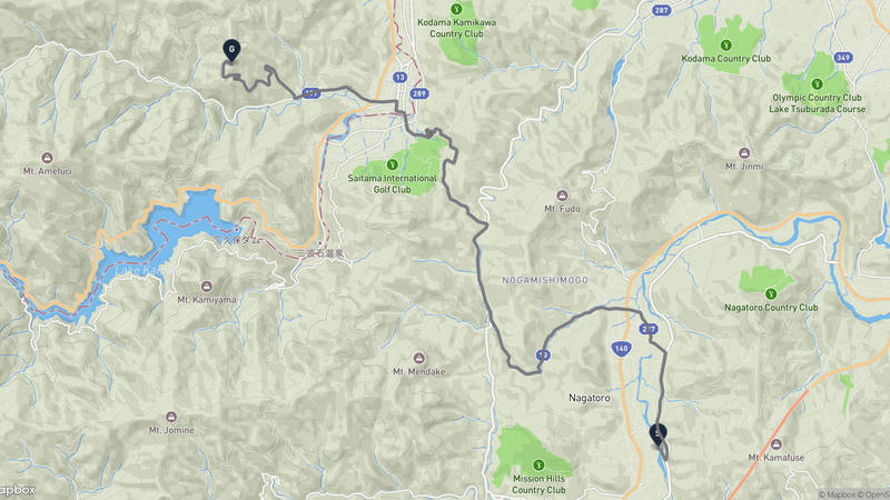荒川橋樑至藤岡市 驾车路线