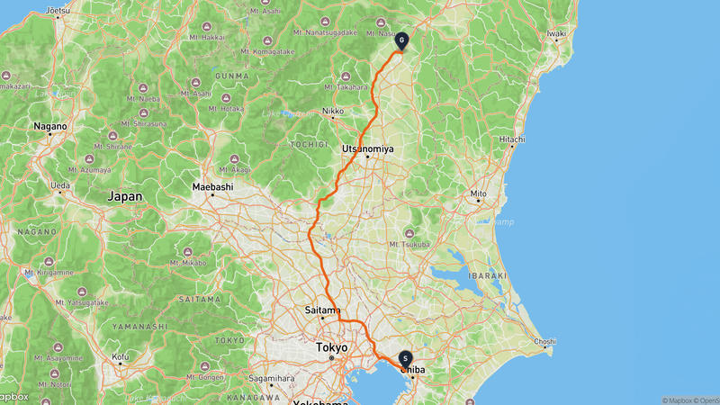 Inage Ward, Chiba to Nasu Drive
