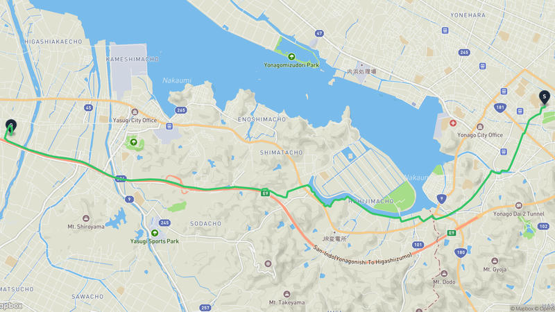 米子城至安来市 登山路線