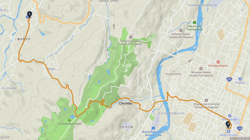 Ogano to Chichibu Hiking Route