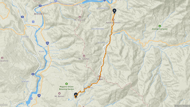 เส้นทางเดินป่า Magome-juku-Tsumago-juku