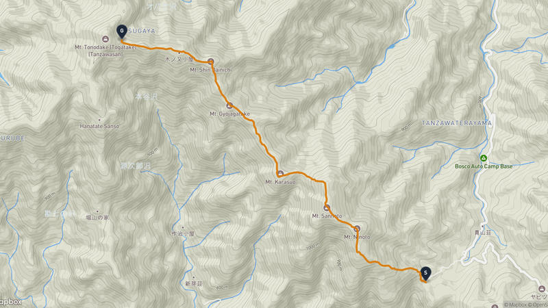 大山〜塔ノ岳 ハイキングルート