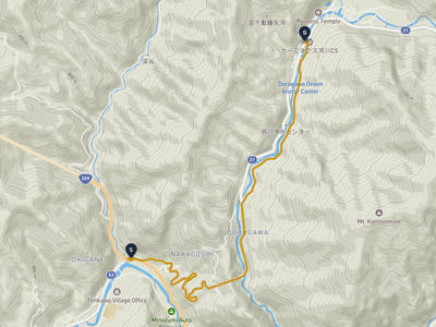天川村 → 洞川温泉
