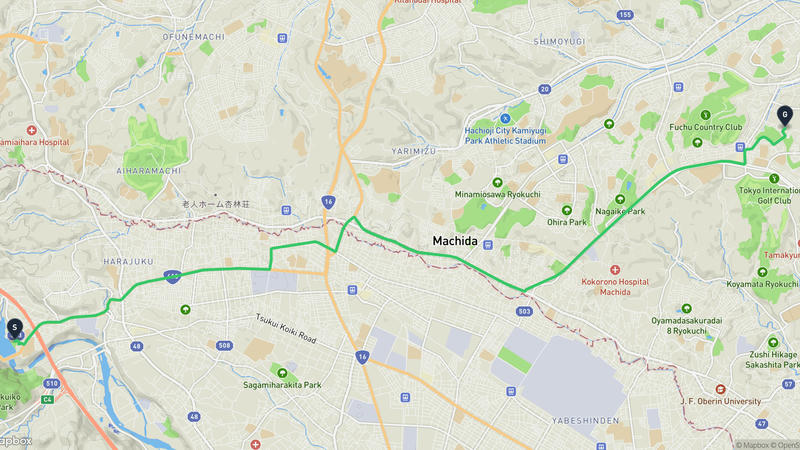 相模原市緑区至多摩帕臺農神廟 駕車路線