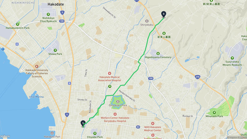 เส้นทางเดินป่า Goryōkaku Tower-Hakodate
