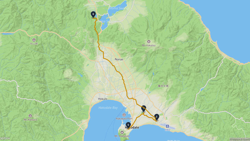 Hakodate City Museum of Literature to Nanae Hiking Route