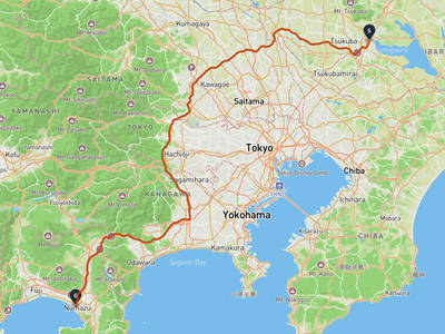 土浦市 → 狩野川