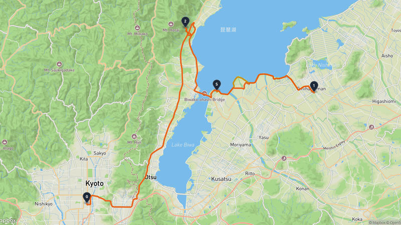 守山市〜京都タワー ドライブルート