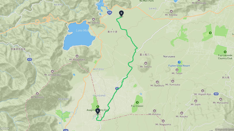 朝霧高原至精進湖 登山路線