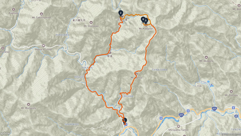 Kawanori yama Hiking Route
