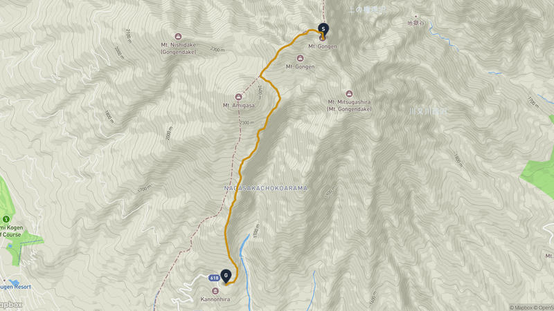 Gongen take to Hokuto Hiking Route