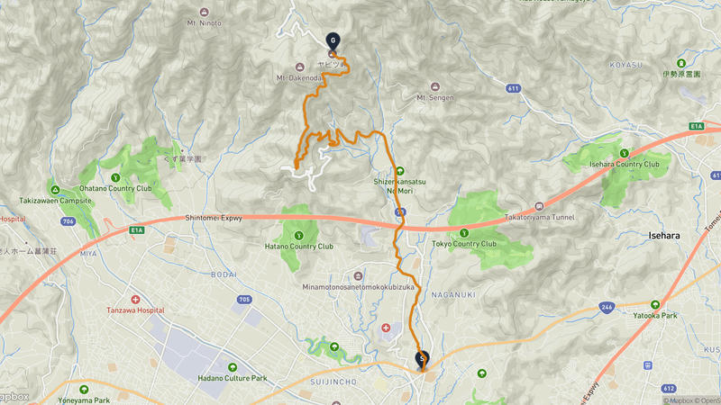 秦野市至大山 登山路線