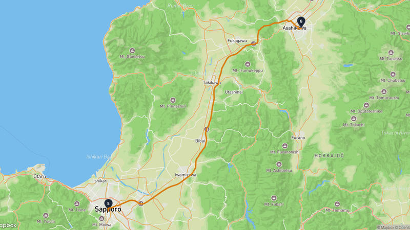 Nakajima Park to Asahikawa Drive