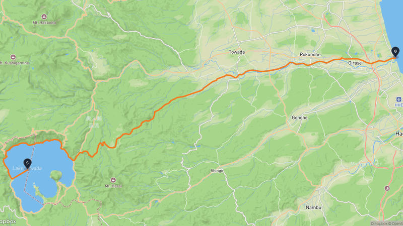 Lake Towada to Oirase River Hiking Route