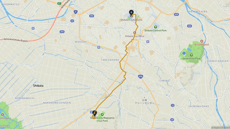 Shibata to Shibata Castle Hiking Route