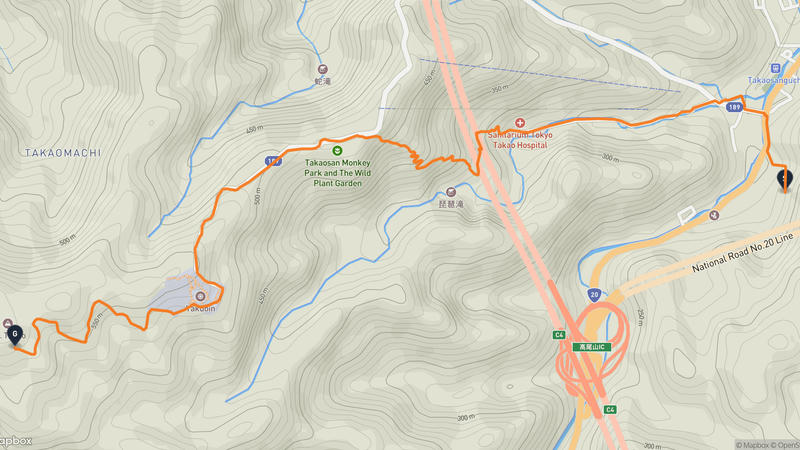 高尾山 徒步路线