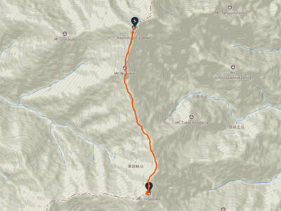 鹿岛枪之岳 → 爷之岳
