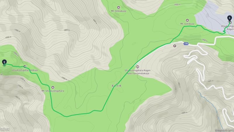 美原 登山路線
