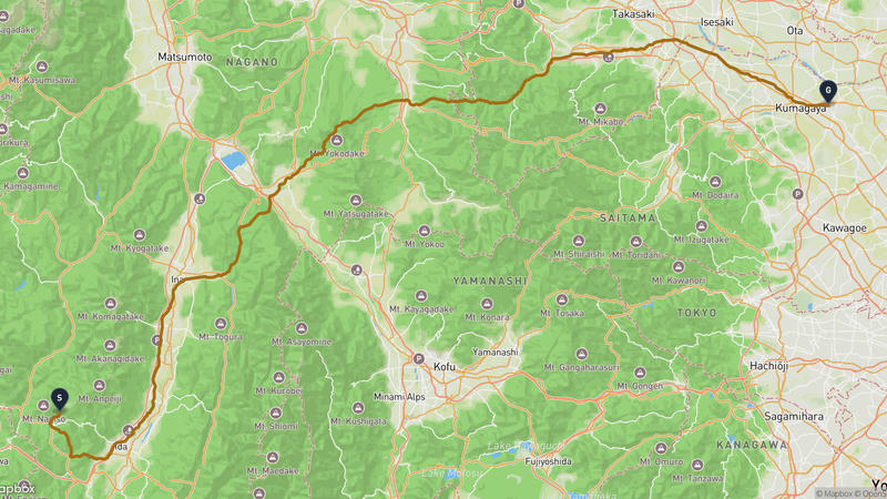 南木曽町〜忍城 ハイキングルート