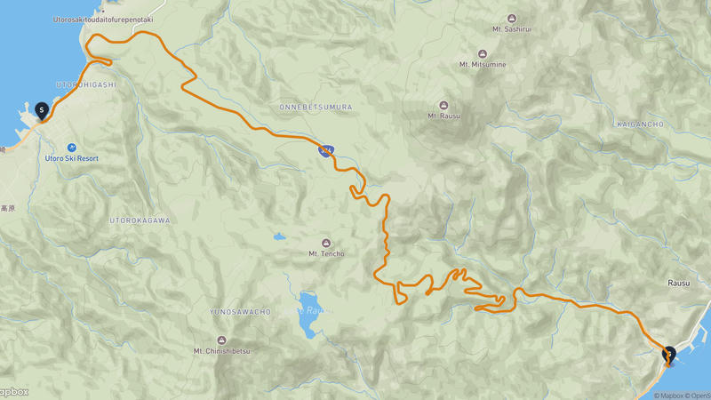 Shari to Rausu Cycling Route