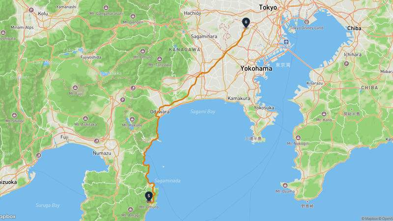오무로산~후지코 F. 후지오 뮤지엄 드라이브 루트