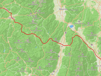 笛吹市 → 白川村