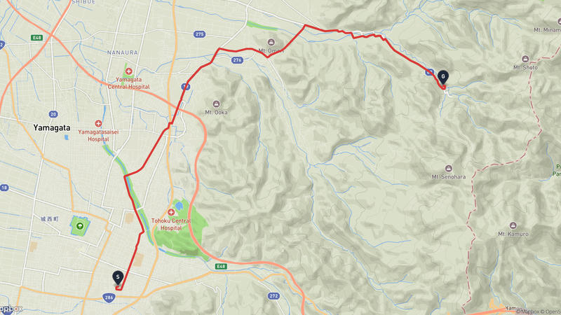 山形美術館至山形市 徒步路线