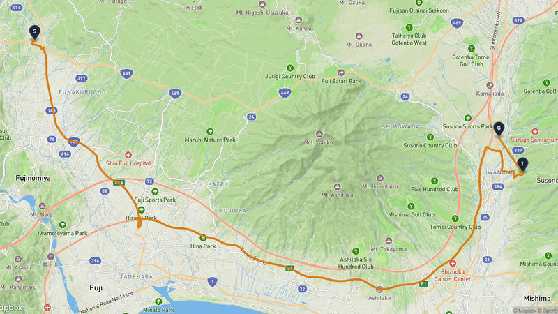 Fujinomiya~Gotemba 드라이브 루트