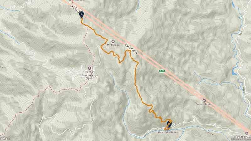 Nakatsugawa to Misaka Shrine Hiking Route