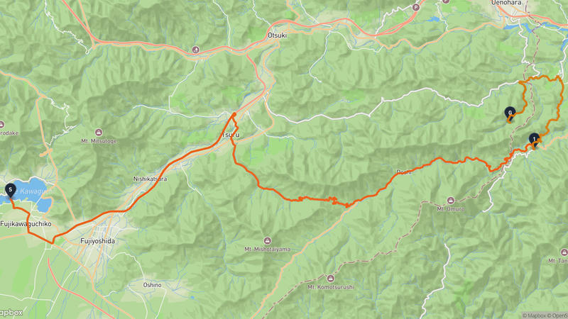 Lake Kawaguchi to Uenohara Drive