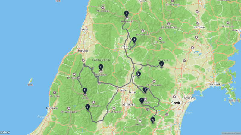 蔵王町〜長井市 ドライブルート