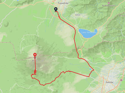 富士急高原樂園 → 富士山