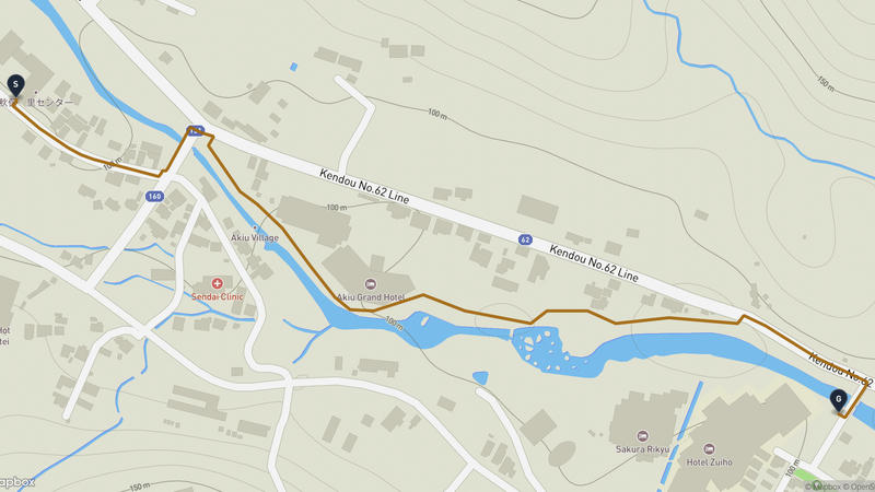 Taihaku Ward, Sendai 하이킹 루트