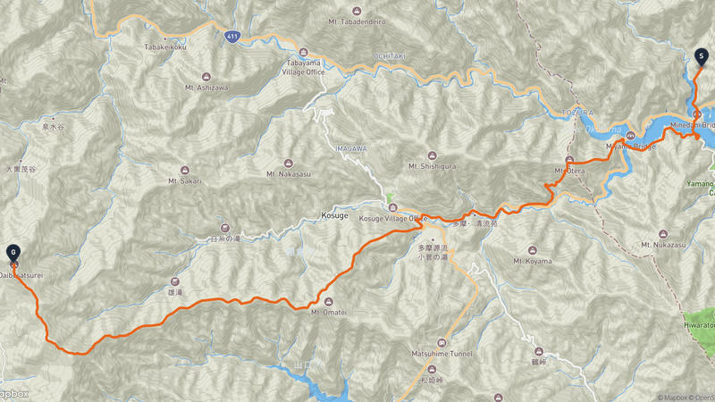 Lake Okutama to Mount Daibosatsu Hiking Route