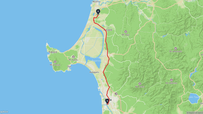 Akita to Mitane Drive