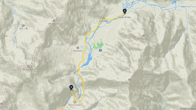 燒岳至上高地 登山路線