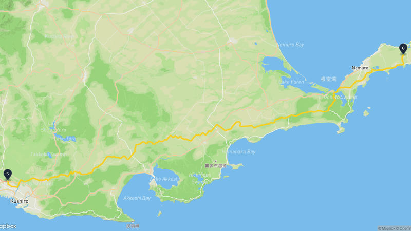 Kushiro to Nemuro Hiking Route