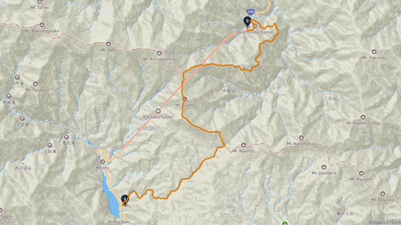 山梨市至秩父市 徒步路线