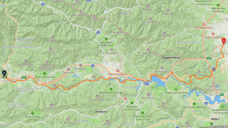 大月市至八王子城 登山路線