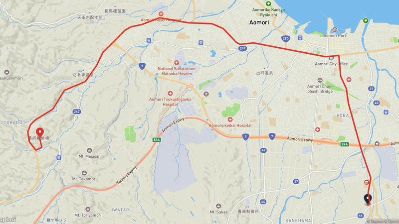 Aomori 하이킹 루트