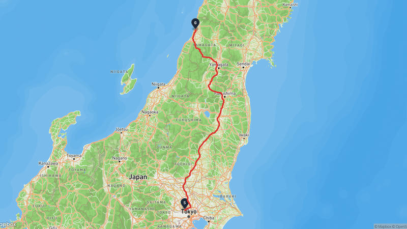 Asaka~Sakata 드라이브 루트