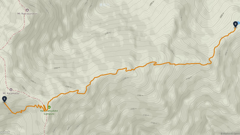 Karamatsu take Hiking Route