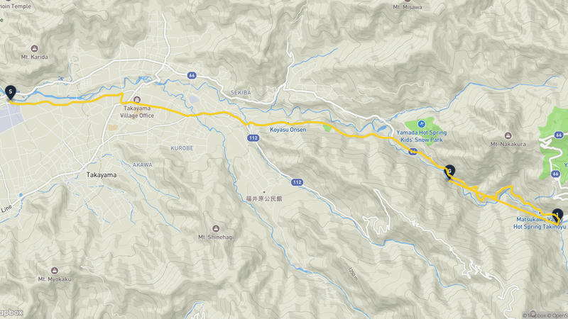 高山村 驾车路线