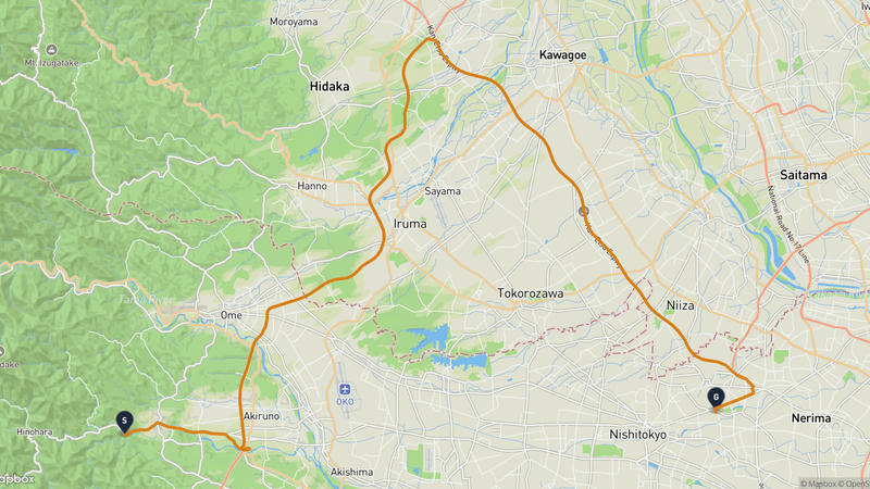 あきる野市〜石神井公園 ドライブルート